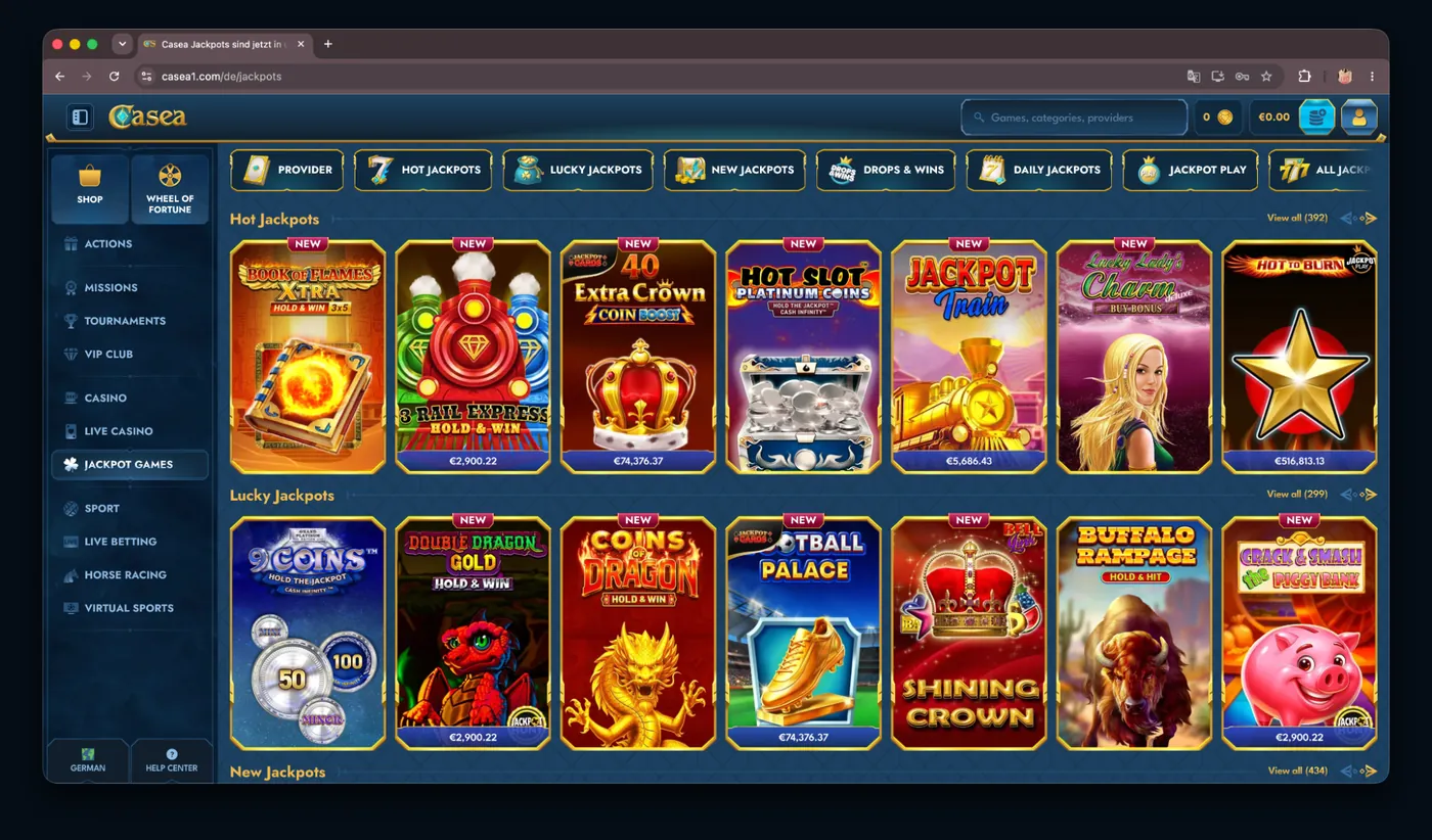 casea casino jackpot spiele